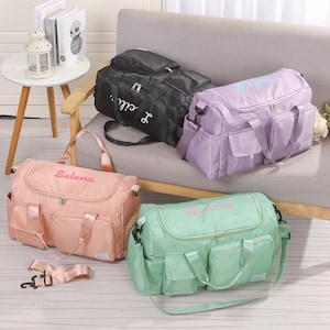 Personalized Name Duffle Bag,Custom Name Weekender Bag, Duffle Bag with Name, Travel Bag for Her, Initial Gym Bag, Overnight Bag
