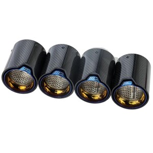 4 x BMW M2 M3 M4 M5 M6 Avgasrör i kolfiber F87 F80 F82 F83 F10 F06 F12 F13