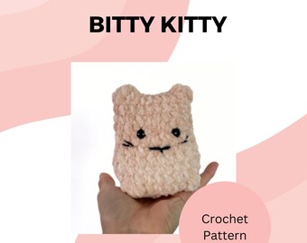 Patrón de crochet de gatito pequeño: Gato ideal para principiantes (descarga digital en PDF)