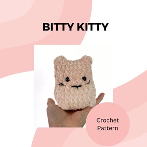 Crochet cat pattern, PDF, Digital download only, crochet cat, Bitty Kitty pattern