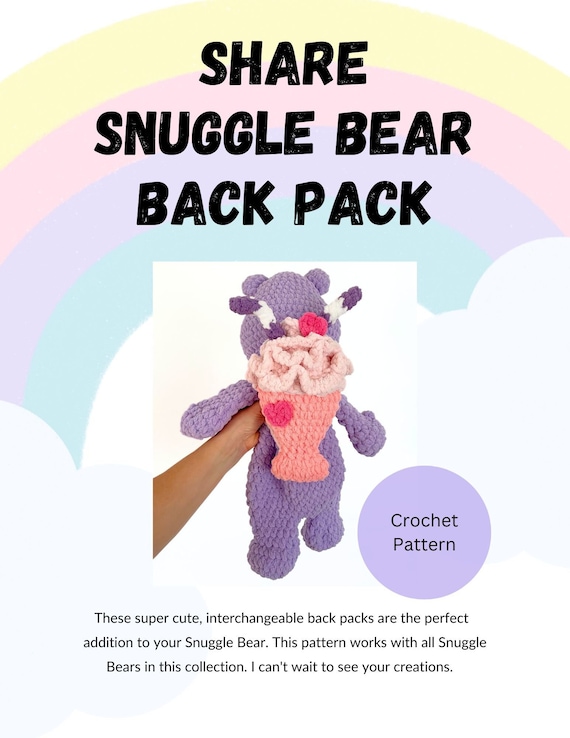 Crochet Share Bear Back Pack only