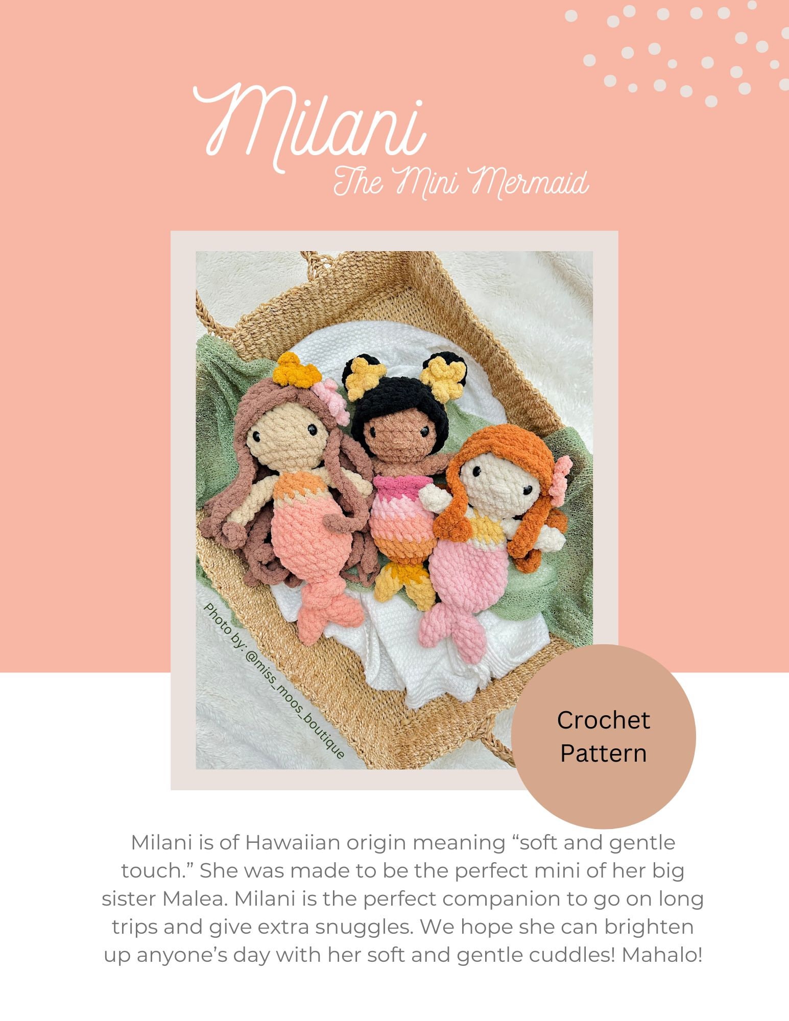 6 Rag Doll Crochet Patterns to Make Adorable Handmade Gifts and Keepsakes 5 Milani Mini Mermaid Crochet Pattern: Boho Rag Doll