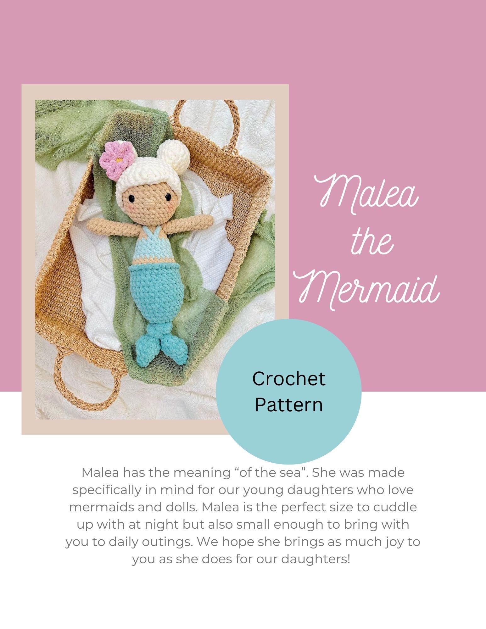 6 Rag Doll Crochet Patterns to Make Adorable Handmade Gifts and Keepsakes 4 Mermaid Crochet Rag Doll Pattern Only
