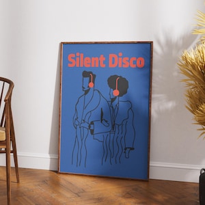 Silent Disco Poster: Modern Music Lover Wall Art
