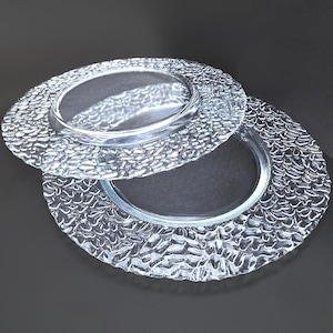 Handmade Glass Charger Plates: Italian Dinner Tableware, Set of 4