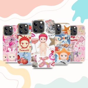 Sonny Angel Aesthetic Handyhülle – Kawaii Doll Collage für iPhone 16 15 14 13 12 11 & Samsung S25 S24 S23 Ultra – Coquette Style TPU