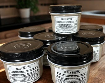All Natural Belly Butter: Stretch Mark Prevention with Shea & Rosehip