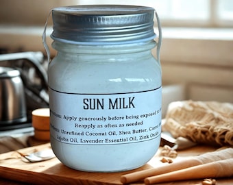 All-Natural Sun Milk: niet-giftige zonnebrandcrème, kindvriendelijk en waterbestendig