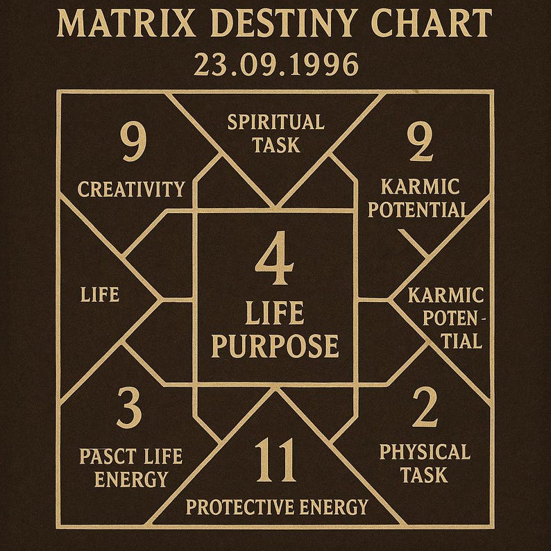 Birth Matrixes Matrix Destiny Chart and Birth Chart Analysis (combined) (same Hour) - Etsy