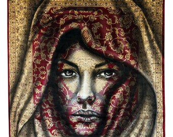 Spirit of the Atlas – Tribal Chic Amazigh Art na tureckiej wełnianej tkaninie