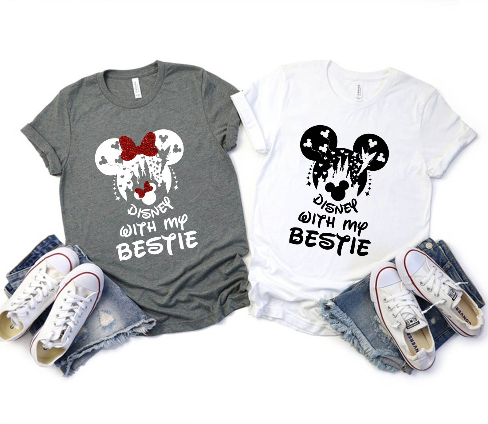 Disney With My Bestie Shirt Friends Matching Shirt Disney Etsy