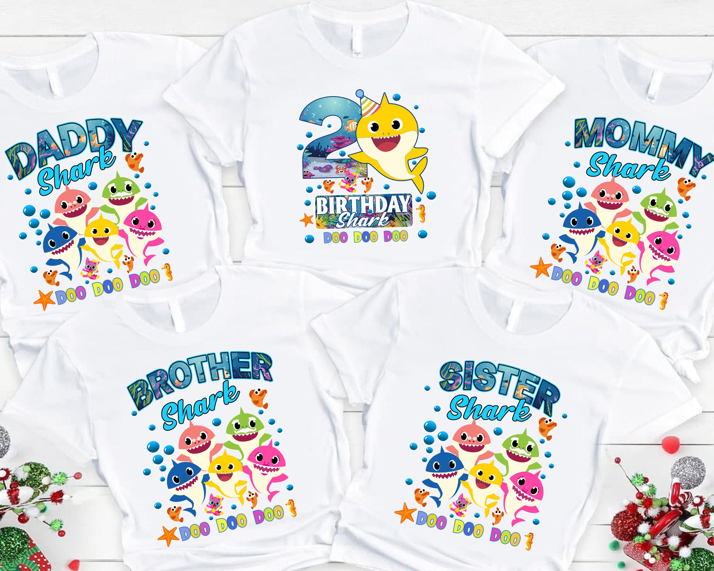 Custom Baby Shark Birthday Shirt Personalized Birthday Shirt Etsy Israel