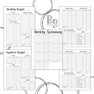 Printable Budget Planner Bundle PDF - Etsy