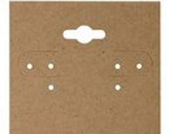 100-Pack Black Velvet Earring Display Cards - 2x2 Inch Pre-Punched Plastic Holders For Jewelry Making & Sales