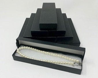 Matte Black Boxes- 100-count Cotton Filled Bracelet Boxes