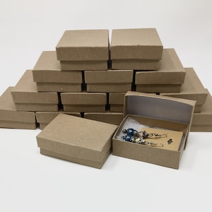 100 Pack Kraft Boxes (3.25 x 2.25 x 1 in) // ECONOMY SIZE //