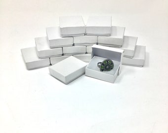 100 Pack White Boxes (2 x 1.5 x .75 in.) // ECONOMY SIZE //