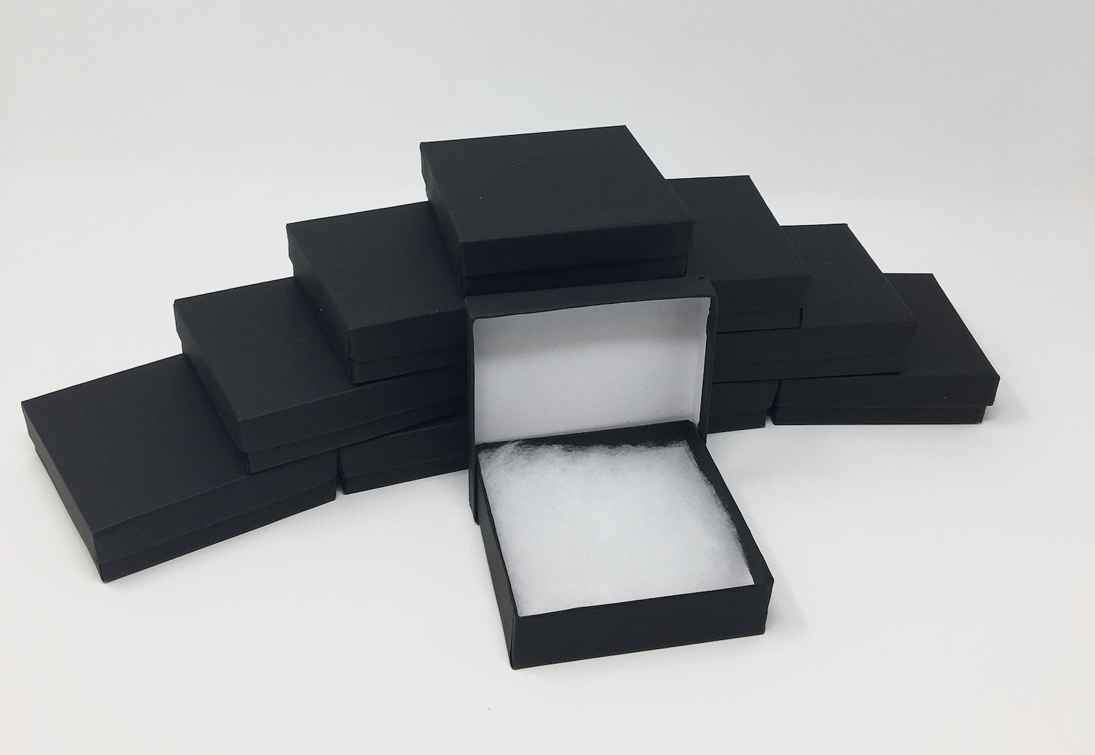Matte Black Jewelry Boxes 20count 3.5 X 3.5 X 1 In. Etsy