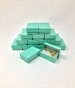 Teal Blue Boxes - 20 count (2.5 x 1.5 x 1) Cotton Filled Jewelry Boxes 