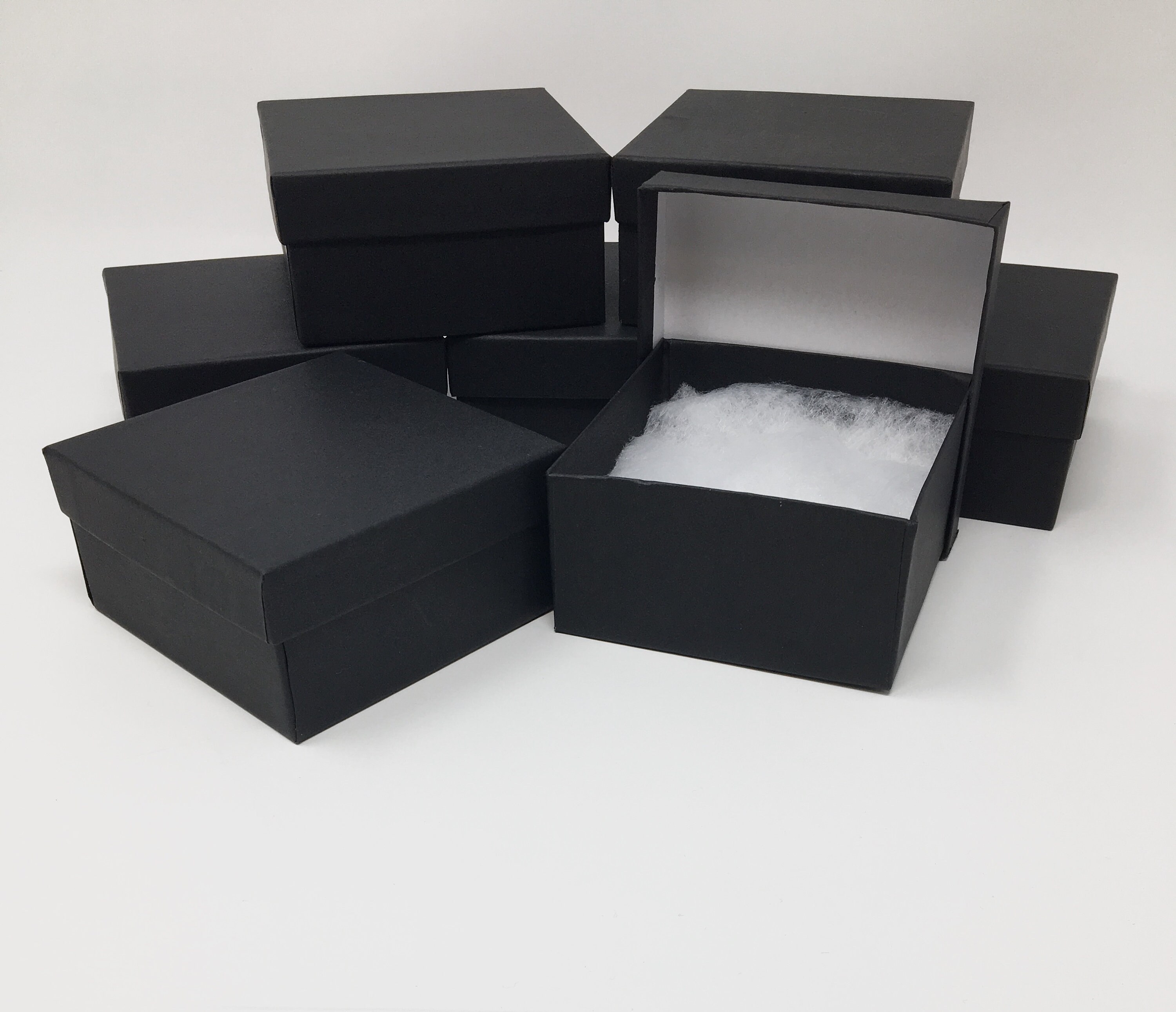 10 Pack Matte Black Jewelry Boxes 3.75x3.75x2in. Etsy