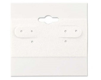 White Earring Cards - 100 Pcs