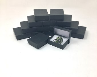 100 Pack Matte Black Boxes (2 x 1.5 x .75 in.) // ECONOMY SIZE //