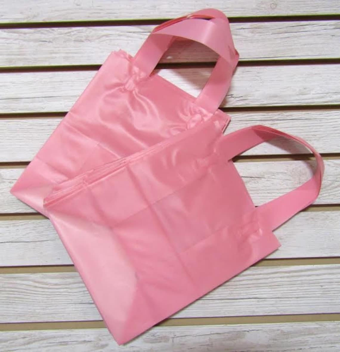 20 Pack Pink Soft Loop Handle Bags 8 x 10 in. / Pink Shopper Etsy
