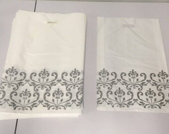 100PCS Large 21X14 Silver Design Bags