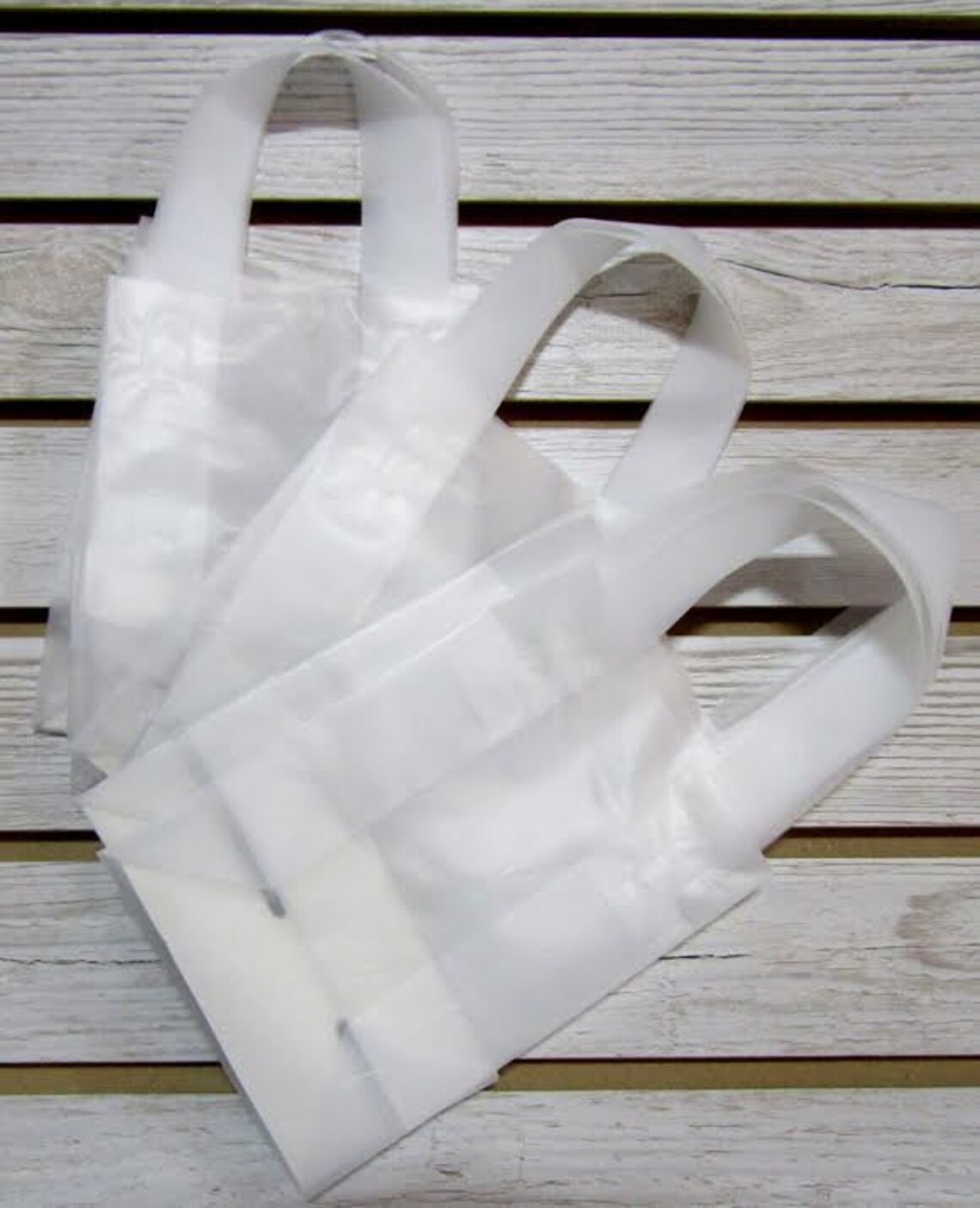 20 Pack Frosted Soft Loop Handle Bags 5 x 6 in. / Clear Etsy