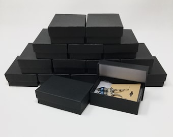 100 Pack Matte Black Boxes (3.25 x 2.25 x 1 in) // ECONOMY SIZE //