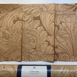 Cole & Son Wallpaper Small Acanthus CMW264 Neutral Beige Embossed Wall Covering