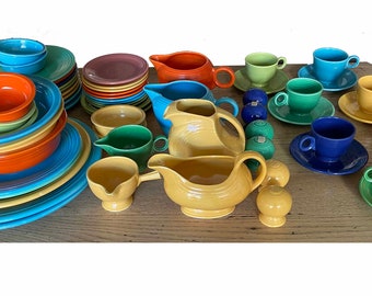 51 Piece Collection of Original Homer Laughlin Vintage Fiestaware