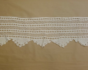 Antique Hand-Crocheted Ivory Lace Curtain Panels - Used on Set of Feature Film!