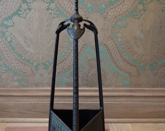 19th Century Cast Iron Fireplace Tool or Cane Holder
