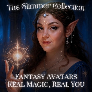 Custom Fantasy Portrait | Realistic DND Character Art | AI-Assisted Avatar | Spindle & Spark Glimmer Collection