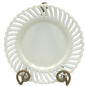 Vintage Westmoreland Milchglas retikulierte Teller - Set mit 3 Gitterrand 8,5 &#39;&#39;Tellern