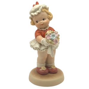 1993 Enesco Lucie Attwell “I’m the Girl for You” Figurine – Memories of Yesterday Charter Member – 5” Tall