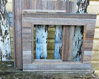 Pair of Faux Wood Pallet Picture Frames with a Distressed Faux Finish