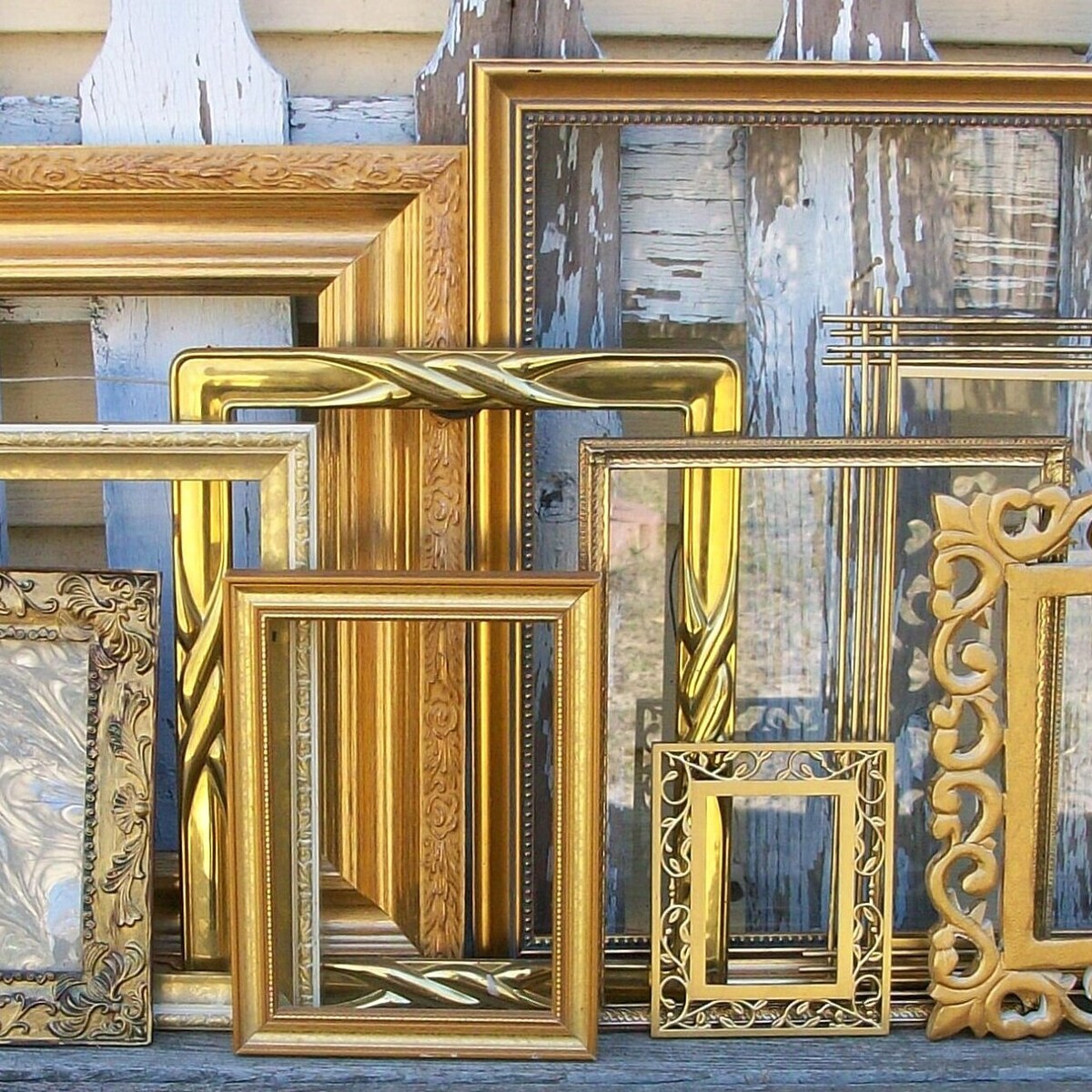 Set of 10 New & Vintage Ornate Shades of Gold Picture Frames for Gallery Wall, Wedding Decor, Nursery Decor - Etsy
