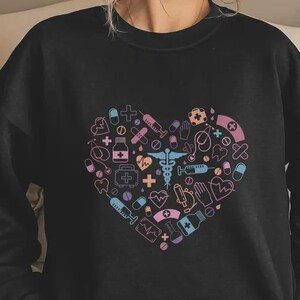 Medical Heart Sweatshirt: Healthcare Worker Gift