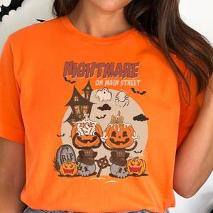 Vintage Mickey Halloween Shirt, Disney Halloween Tee, Nightmare On The Main Street Shirt, Halloween Pumpkin Shirt