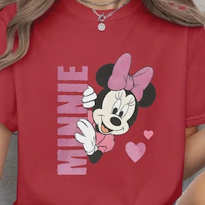 Minnie Maus T-Shirt, rosa Disney Shirt, süßes Minnie T-Shirt, Disney Trip Shirt, Disney-Liebhaber-Geschenk, Frauen-Grafik-T-Shirt
