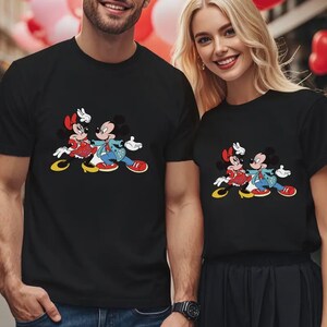 Comfort Colors® Mickey And Minnie Couple Shirt, Disney Valentine Day Shirt, Mouse Couples Shirt, Mickey Shirt, Minnie Shirt, Disney Matching