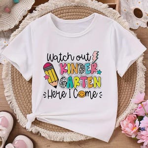 Camiseta de Hola Jardín de Infancia / Camiseta de Estudiante de Jardín de Infancia, Camiseta de Primer Día de Clases, Camiseta de Regreso a Clases, Camisetas de Jardín de Infancia, Camiseta de Estudiantes