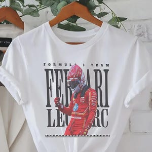Charles Leclerc Ferrari F1 T-Shirt, Leclerc 16 Formula Racing Tee, Vintage Ferrari Motorsport Shirt, Formula One Fan Gift