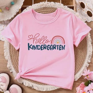 Camiseta de Hola Jardín de Infancia / Camiseta de Estudiante de Jardín de Infancia, Camiseta de Primer Día de Clases, Camiseta de Regreso a Clases, Camisetas de Jardín de Infancia, Camiseta de Estudiantes