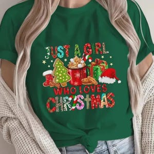 Moletom de Natal: Camiseta de Natal &quot;Apenas uma garota que ama o Natal&quot;