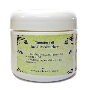 Tamanu Oil Face Cream Lotion with Aloe Vera, Face Moisturizer for Oily Irritated Skin