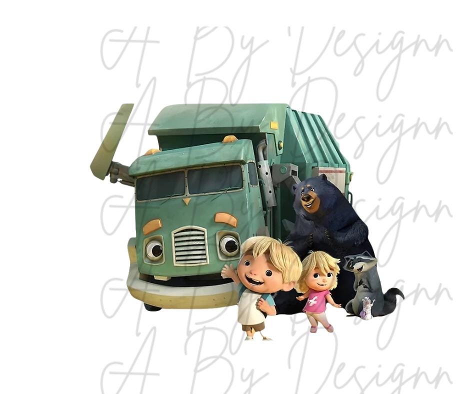 Trash truck 1 PRINT ONLY
