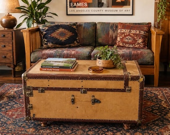 Vintage HARTMANN Steamer Trunk COFFEE TABLE. Local Pick-Up Only in Los Angeles